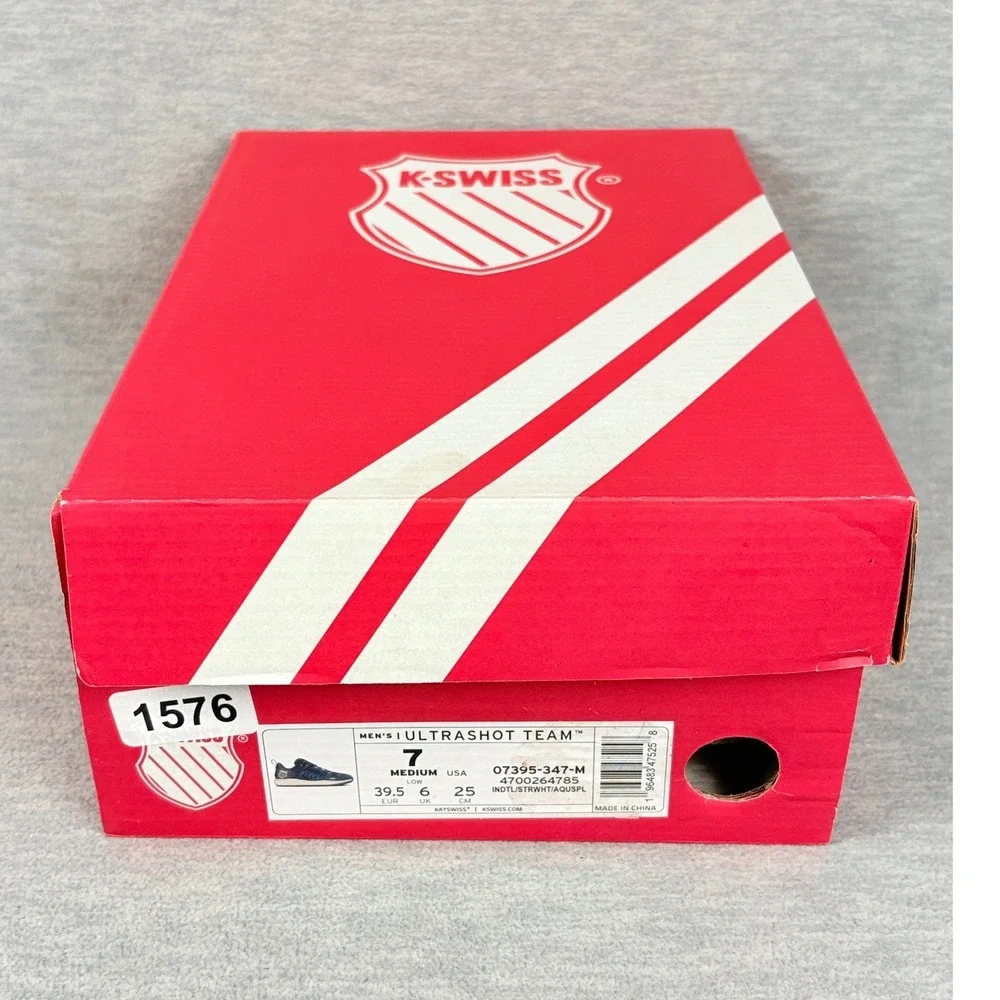 K-Swiss Ultrashot Team Tennis Sneakers Mens 7 Blue Indigo Pickleball Comfort